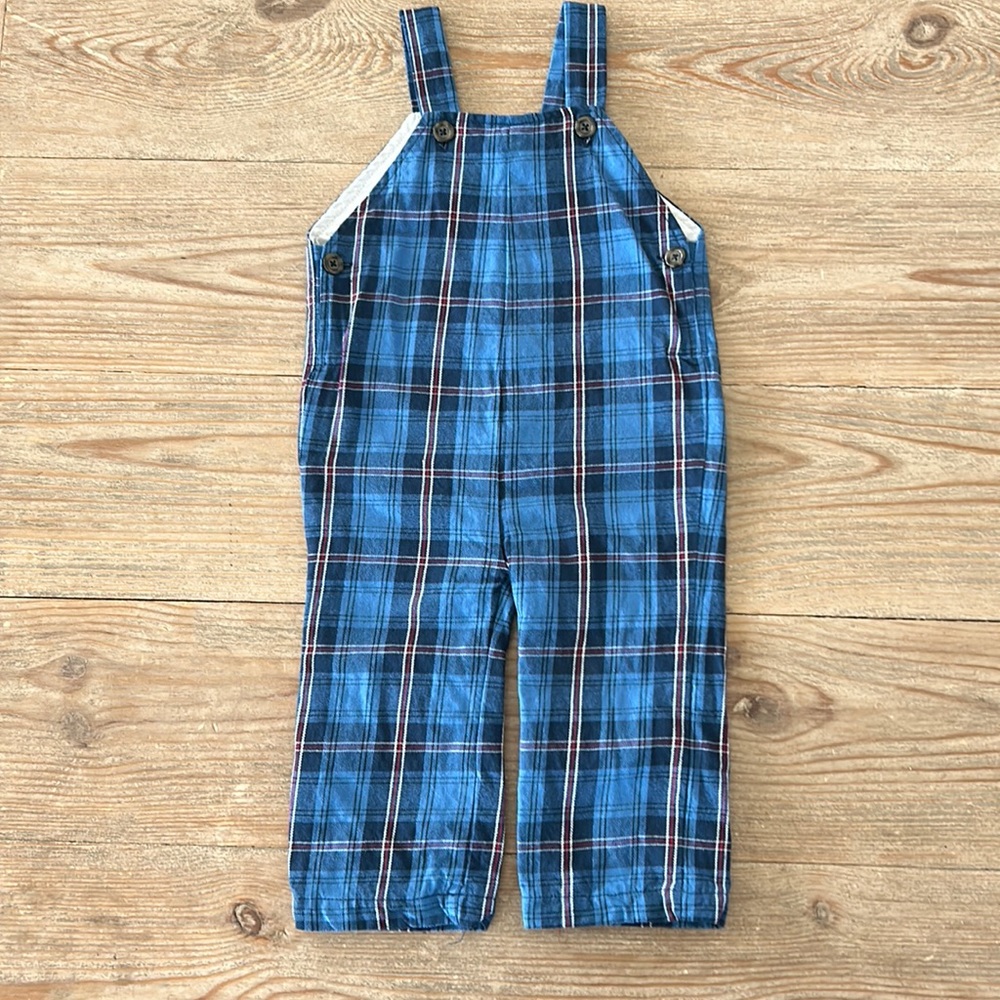 Gocco Baby Plaid Cotton Overalls